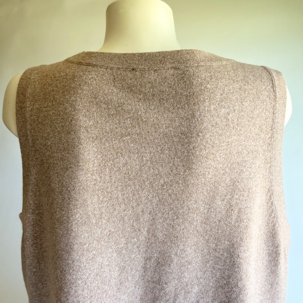 New Vince Camuto Cream Beige Polyester Sleeveless Pullover size XL - Picture 8 of 12